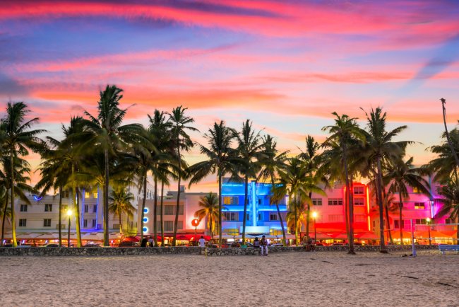 Tengerparti pihenés Miami Beachen
