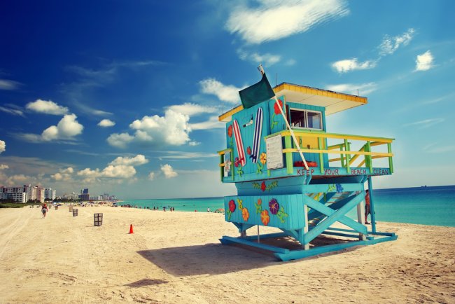 Tengerparti pihenés Miami Beachen
