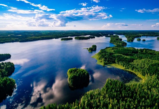 A Saimaa tóvidék látképe