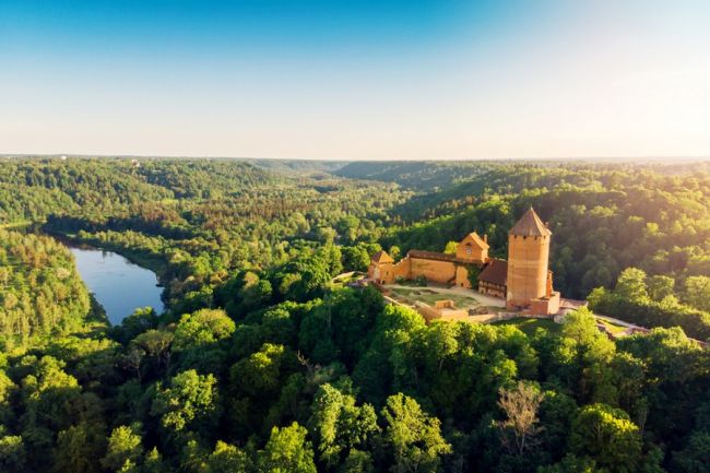 Turaida vára a Gauja Nemzeti Parkban