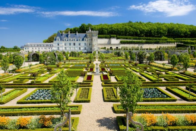 Château de Villandry impozáns kertje