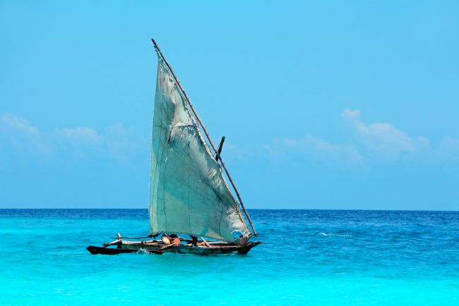 Hagyományos halászhajó Zanzibáron