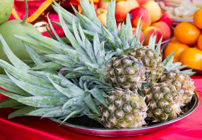 helyben termesztett ananász