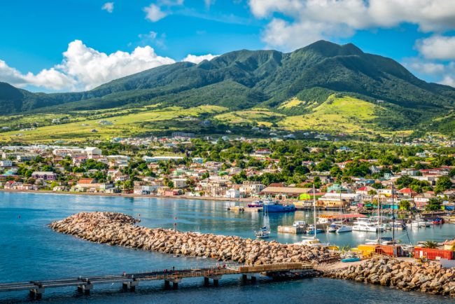 St. Kitts szigete a távolból