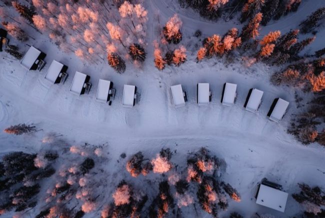 Panorama Hut házak felülnézetből