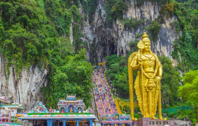 Batu Barlangok Kuala Lumpurnál