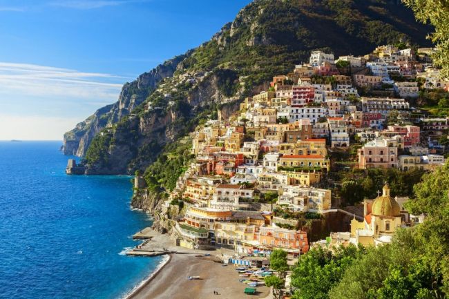 Positano színes házai