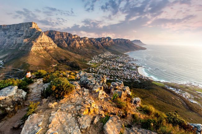 Cape Town és a Tábla-hegy madártávlatból