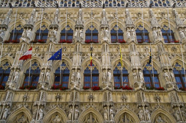 Leuven városháza homlokzata