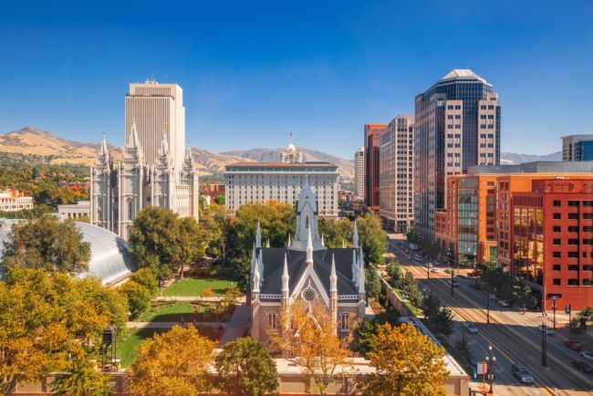 Salt Lake City őszi látképe