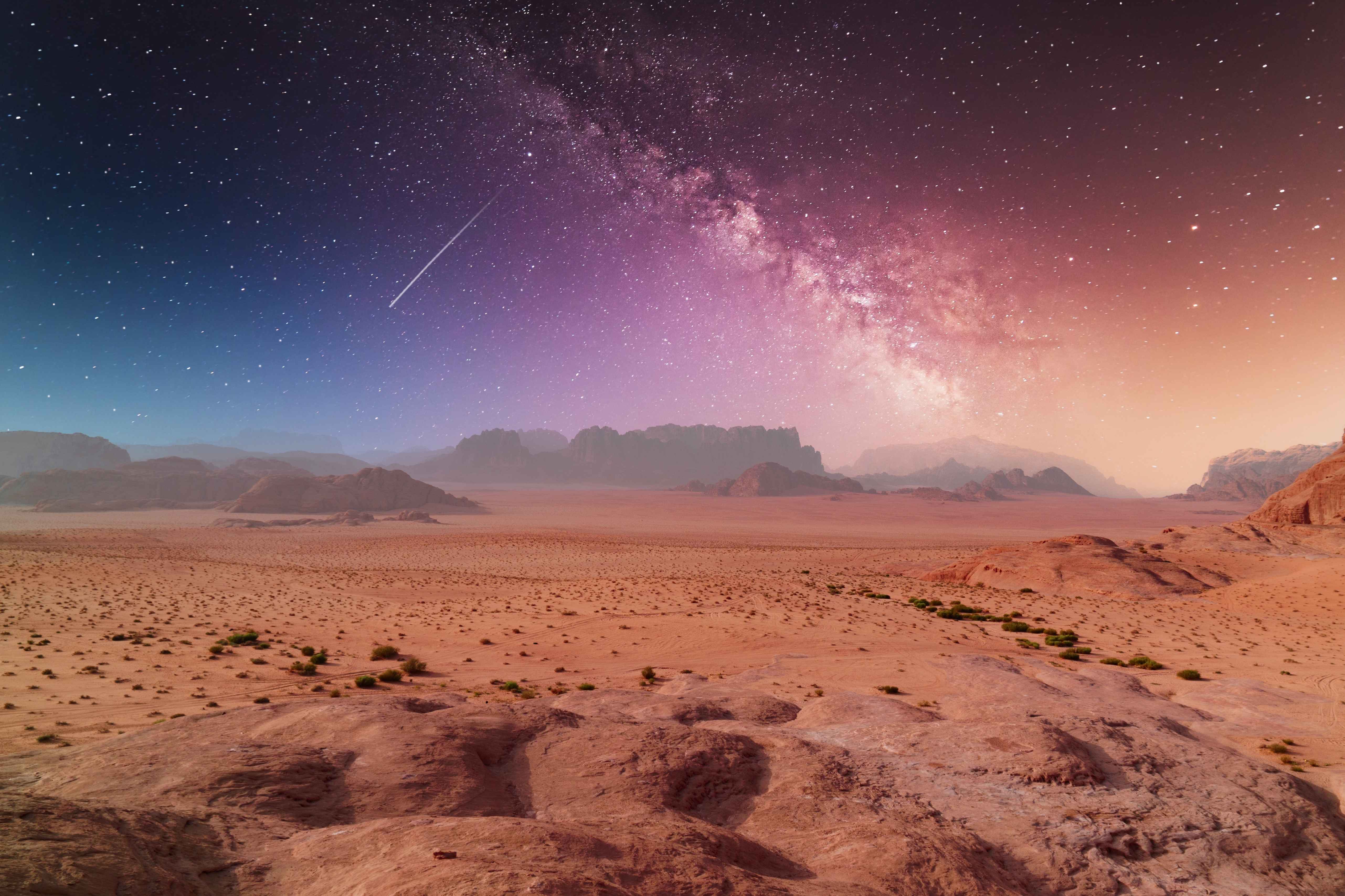 A Wadi Rum sivatag éjszakai égboltja